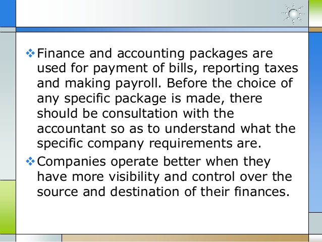 types of accounting software packages